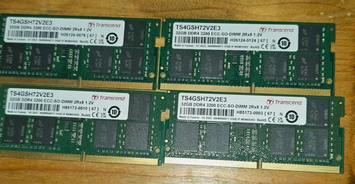 Ddr4 Sodimm Ecc 3200 32gb X 4 Stick - Image 1