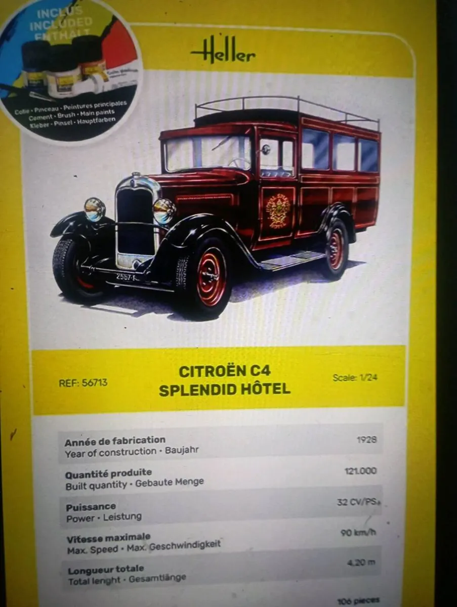 HELLER 1:24 SCALE  CITROEN C4  SPLENADID HOTEL KIT - Image 4