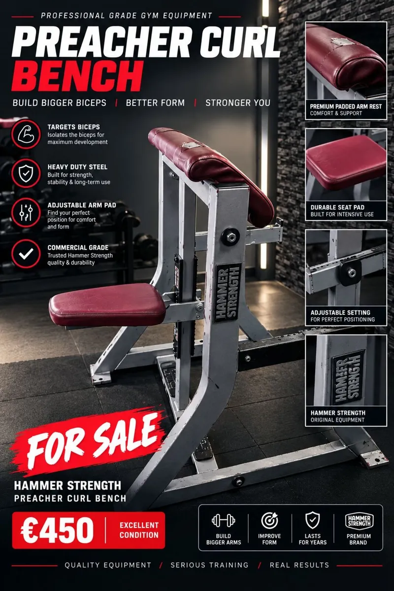 Original Hammer Strength Preacher Curl