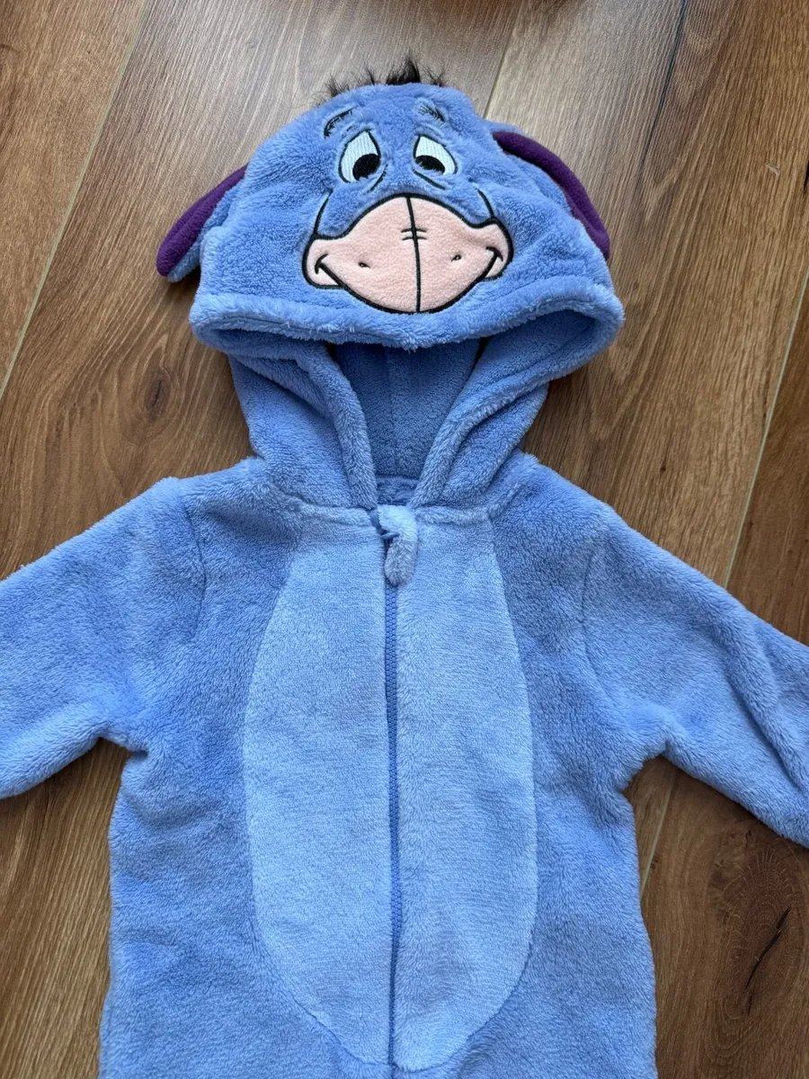 Disney Eeyore Fleece Onesie 6-9M - Image 1