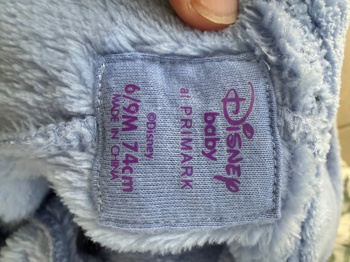 Disney Eeyore Fleece Onesie 6-9M - Image 3