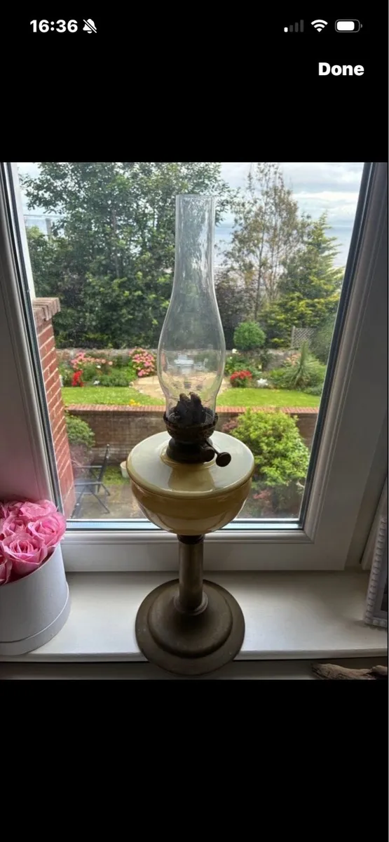 Antique Oil Lamp - Image 1