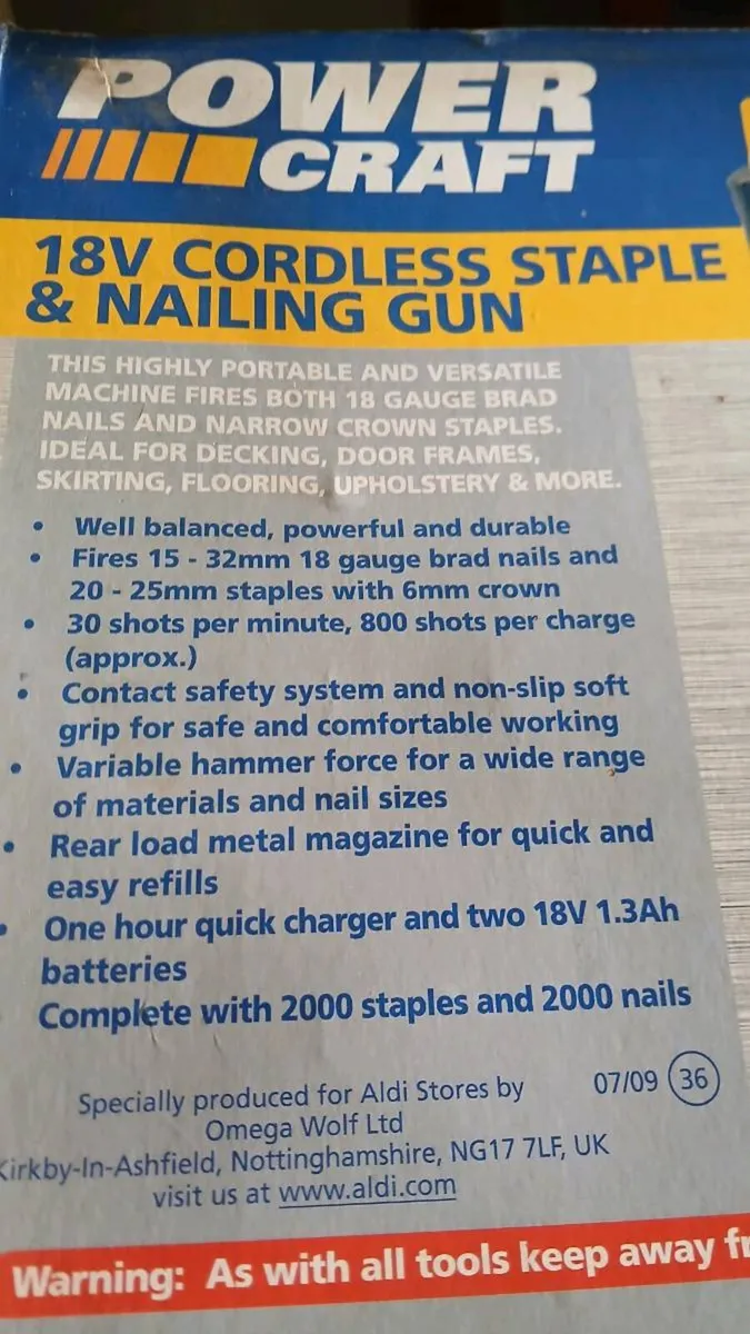 Cordless Staple and Nailing Gun. - Image 4
