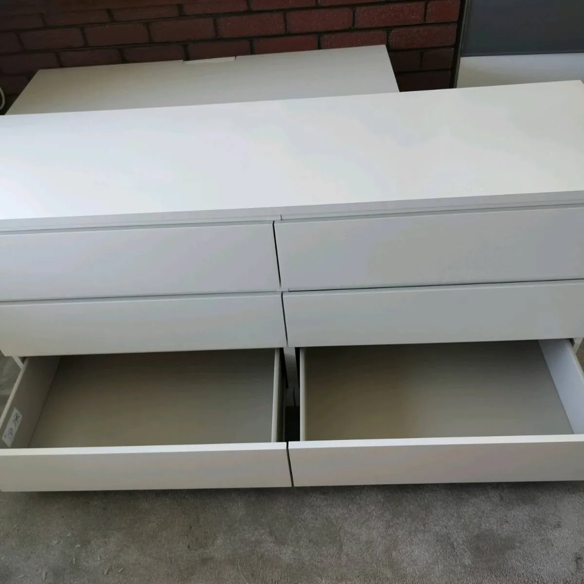 Chest of 6 drawers Malm white - Image 4