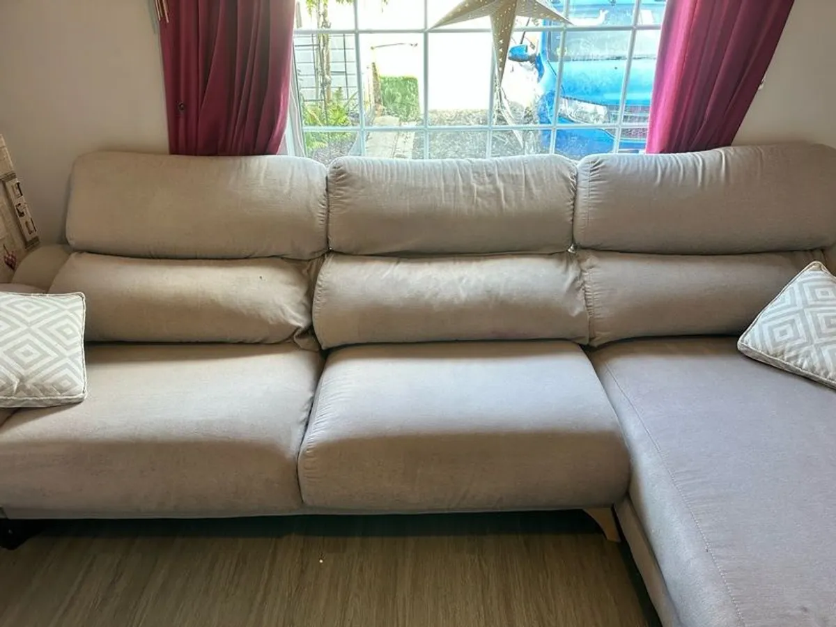 Large sofa, L shape with storage & single chair, all reclining - Image 1