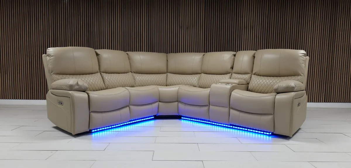 Rita Electric Corner Leather Recliner Sofa - Image 2