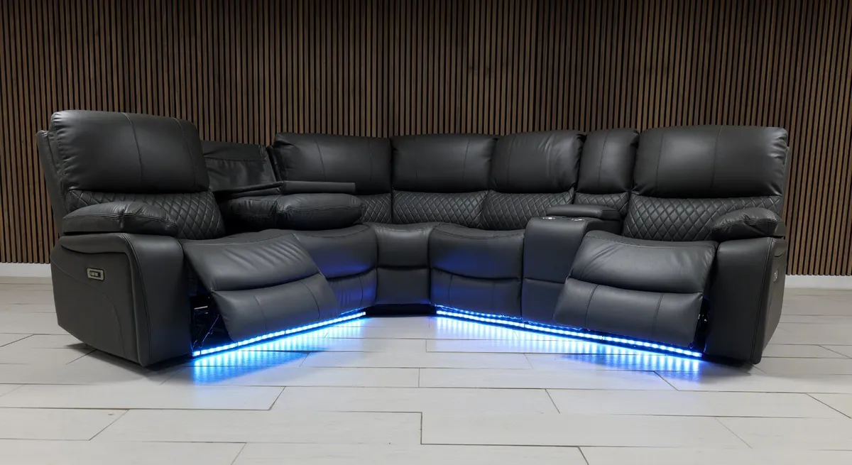 Rita Electric Corner Leather Recliner Sofa - Image 3