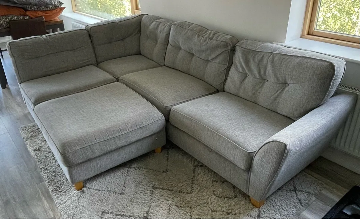 L couch and ottoman