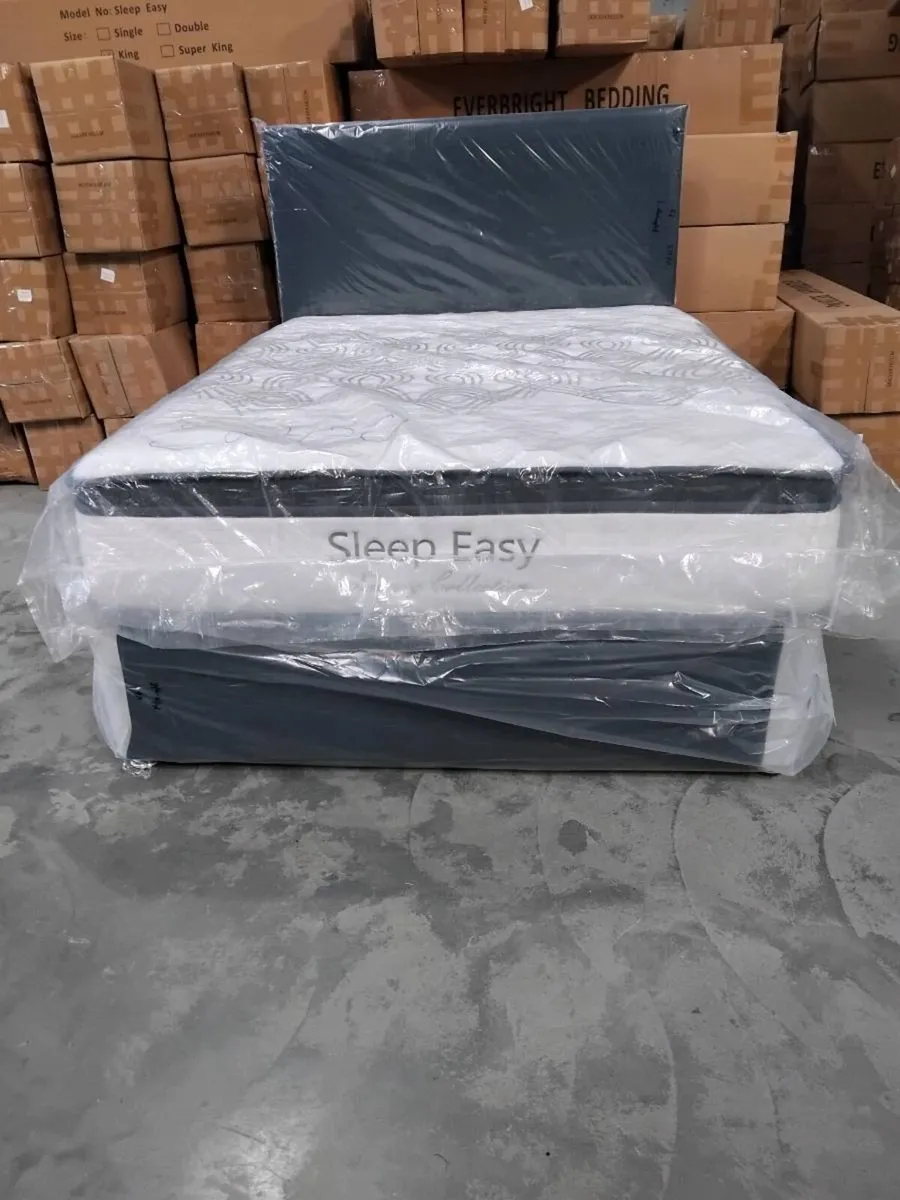 4 ft 6 bed mattress and headboard