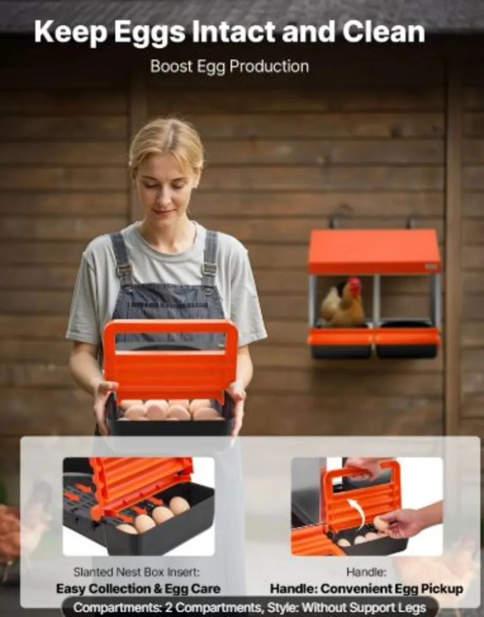Chicken Nesting Boxes, 2 Compartments, Easy Egg - Image 2