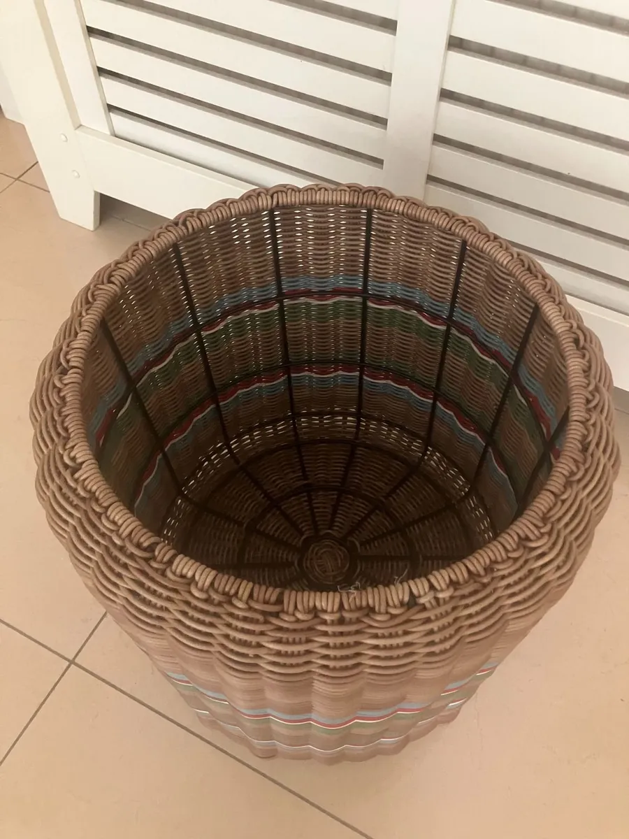 Woven Wicker Stool - Image 3