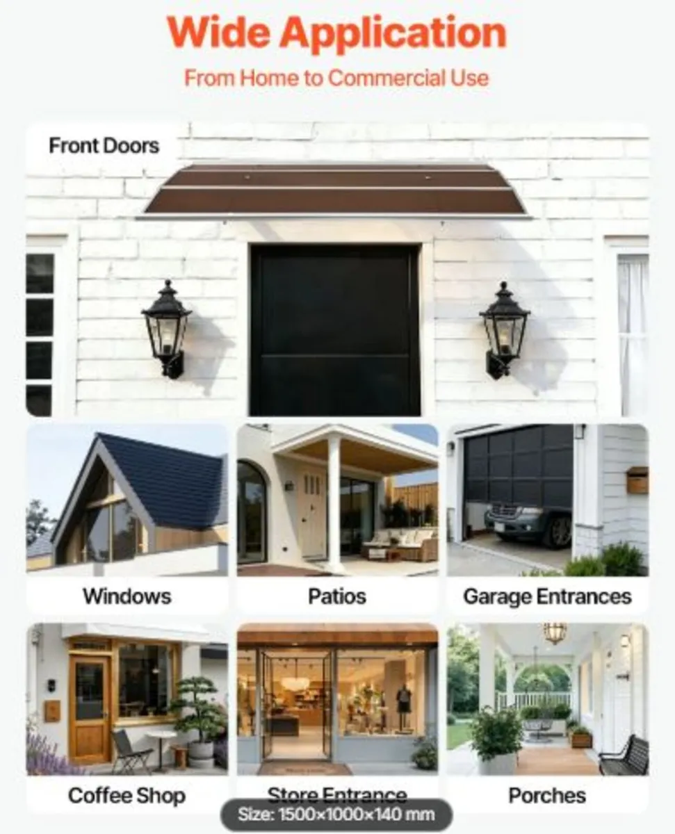 Awnings for Door Entrance, 39 x 59 in, Exterior - Image 3