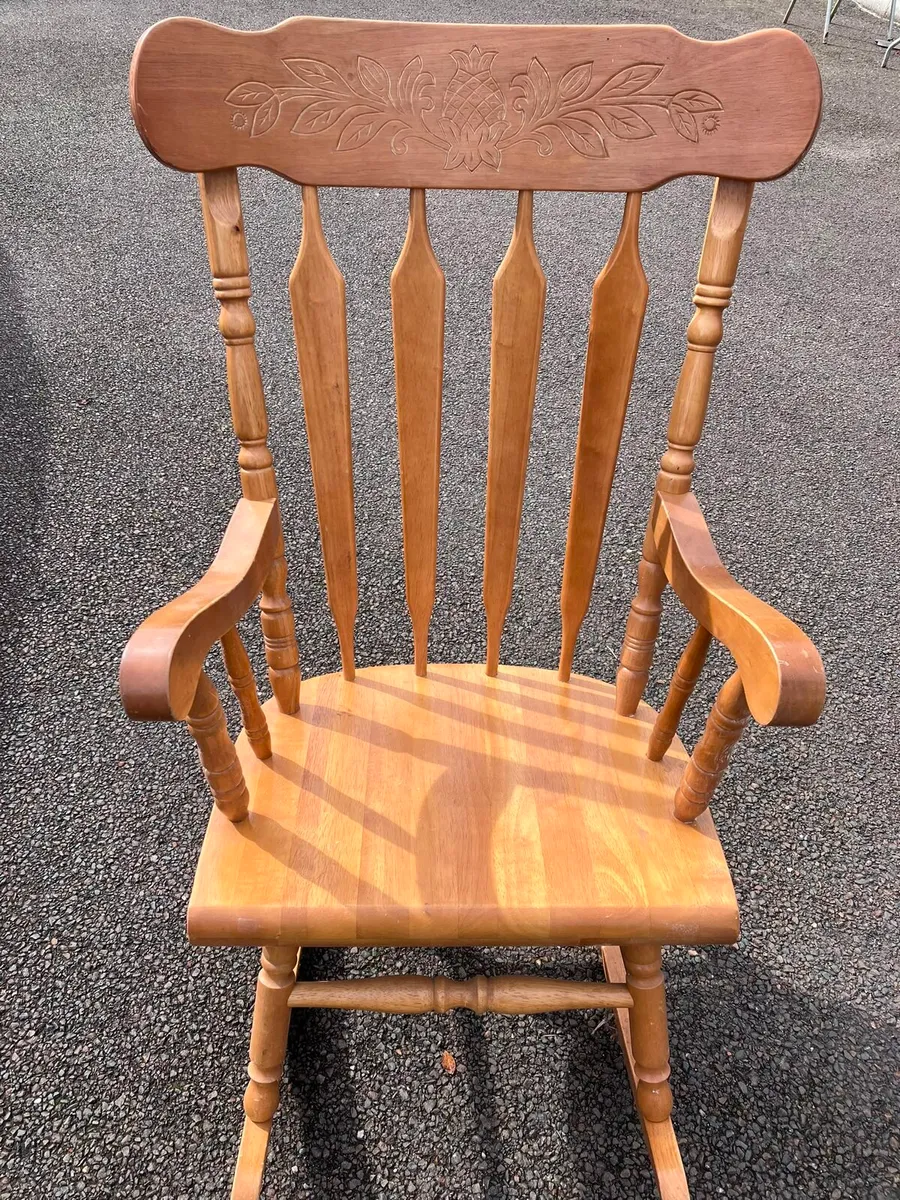 Solid Wood Rocking Chair - Image 1