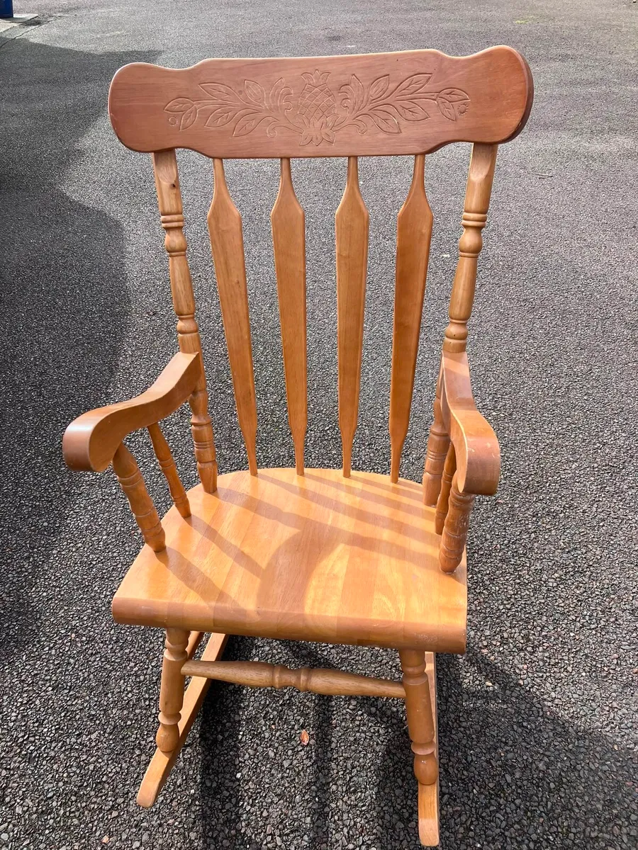 Solid Wood Rocking Chair - Image 3