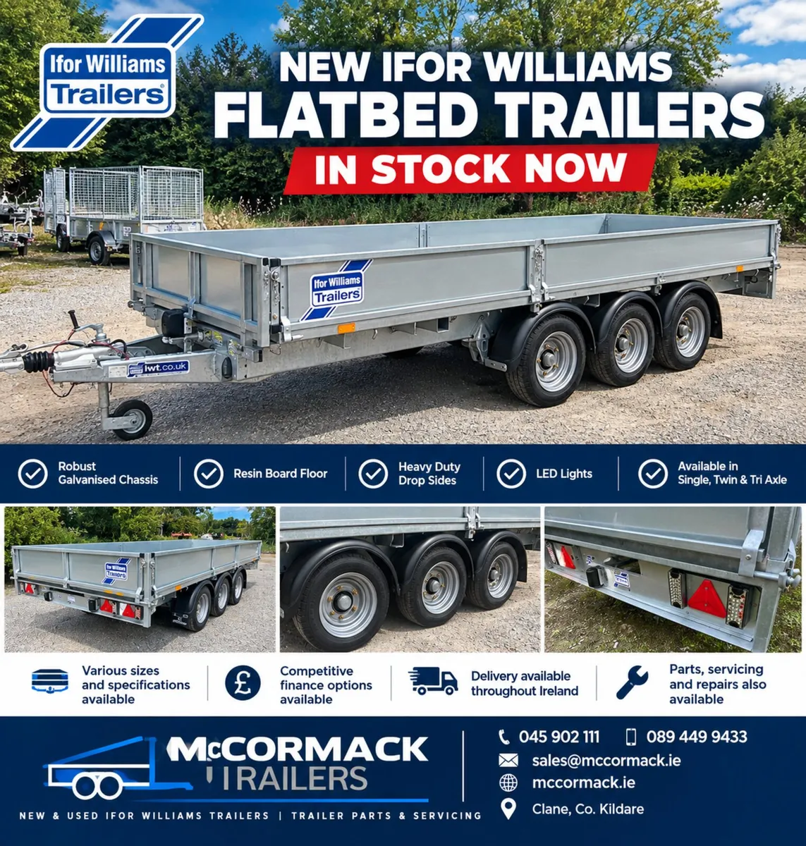 New Ifor Williams Dropside Trailers