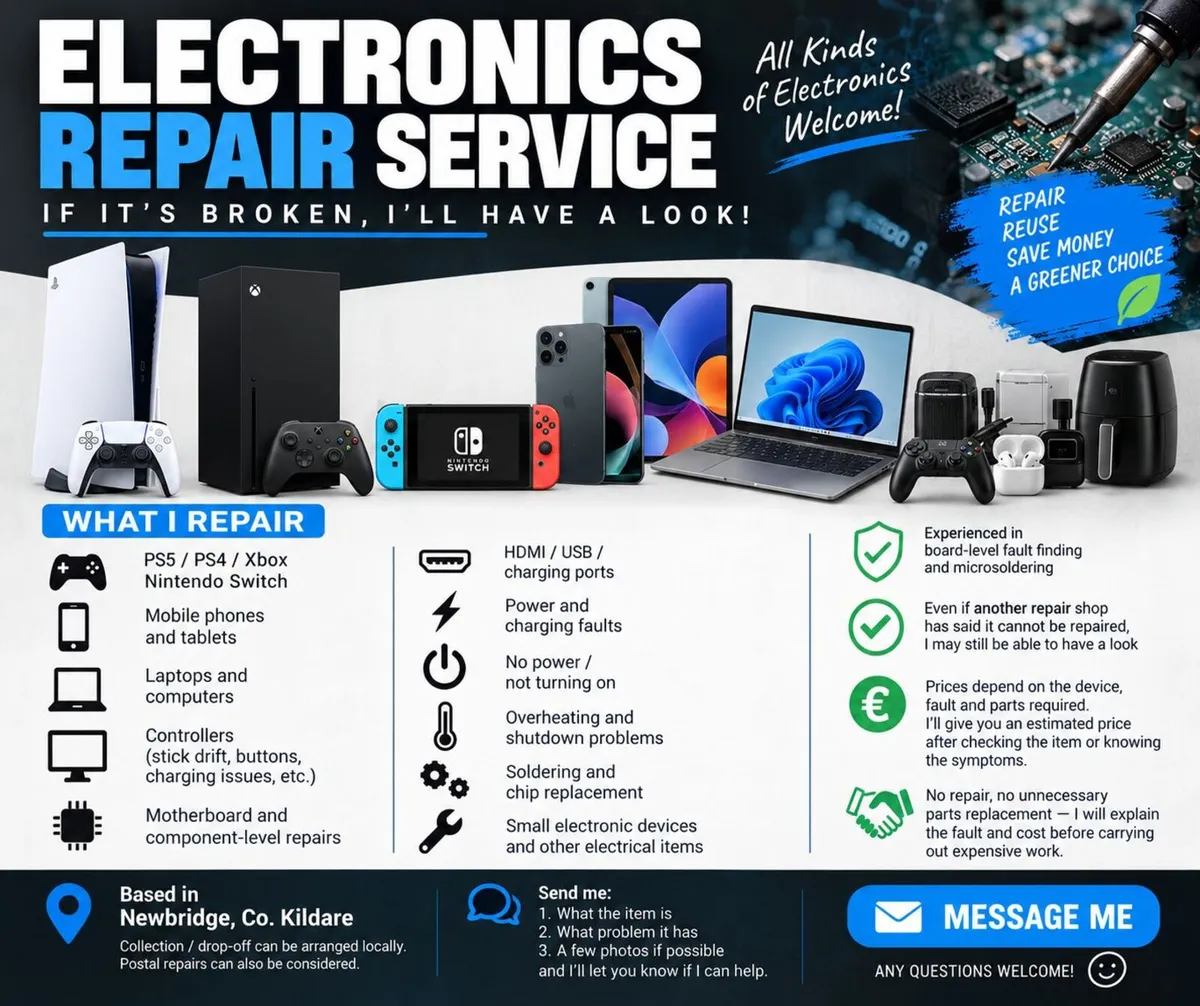 Electronics Repair Service Newbridge, Co. Kildare