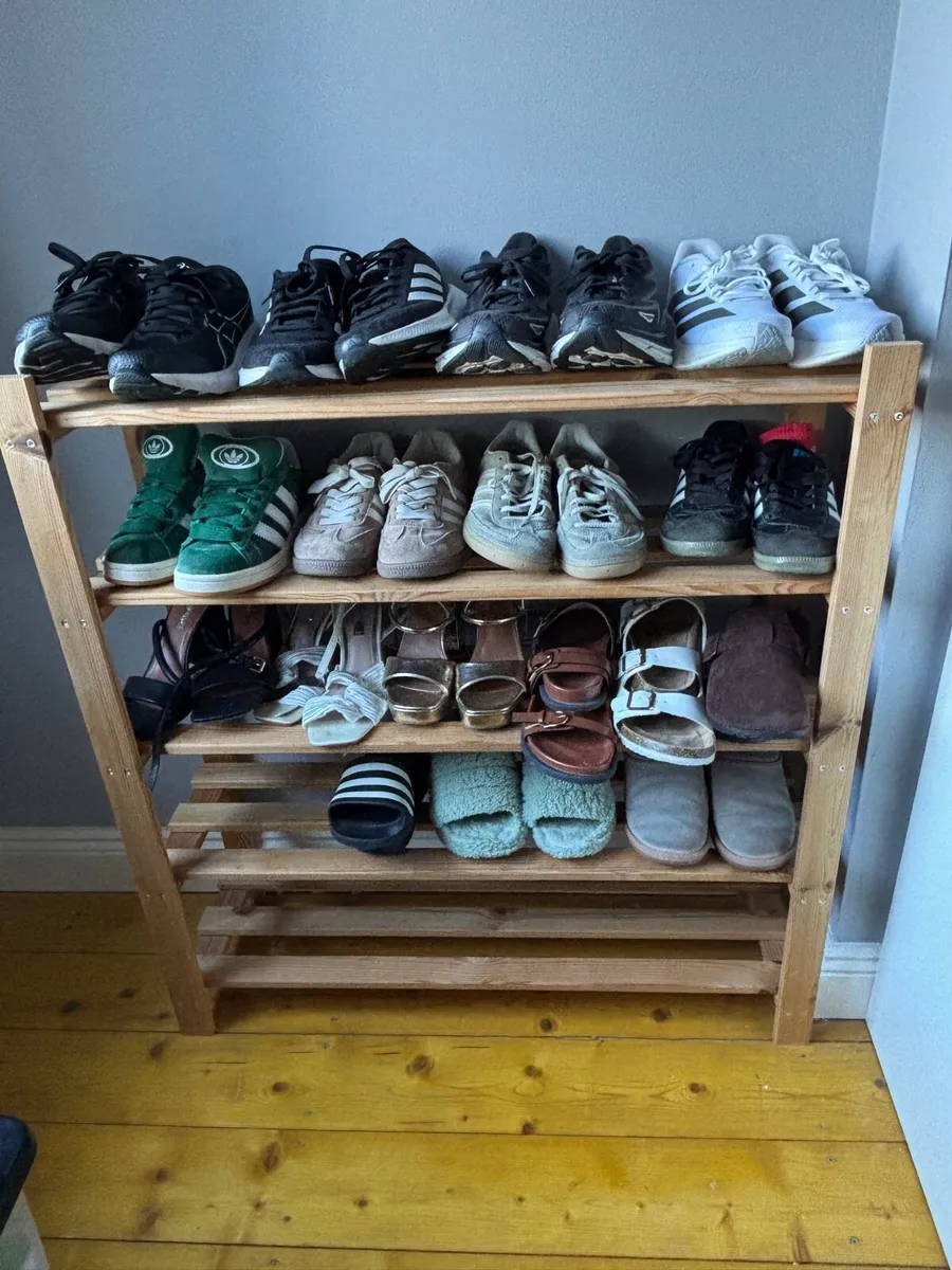 5 Shelf Shoe Storage Rack - Pine - Image 3