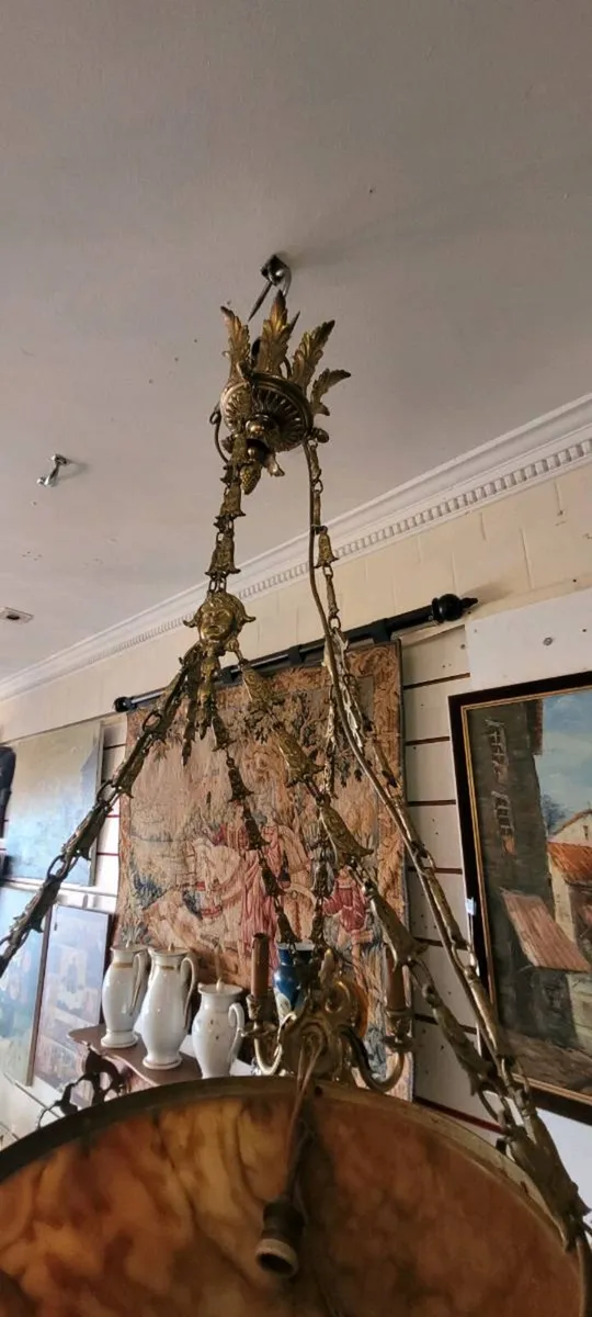French Neoclassical / Louis XVI Style ceiling ligh - Image 4