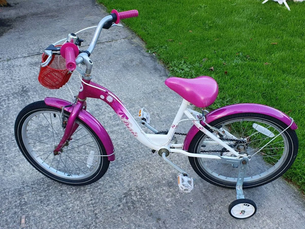JOYSTAR Paris Girls Bike with Stabilisers & Basket - Image 3