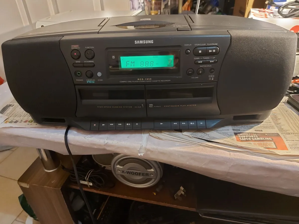 Samsung CD Player Stereo Radio Cassette Recorder, - Image 2