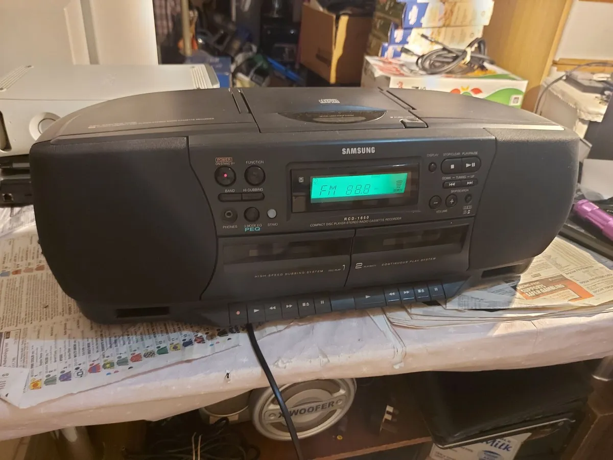 Samsung CD Player Stereo Radio Cassette Recorder, - Image 1