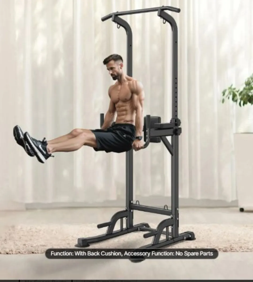 Power Tower Dip Station,10-Level Height Adjustable - Image 4