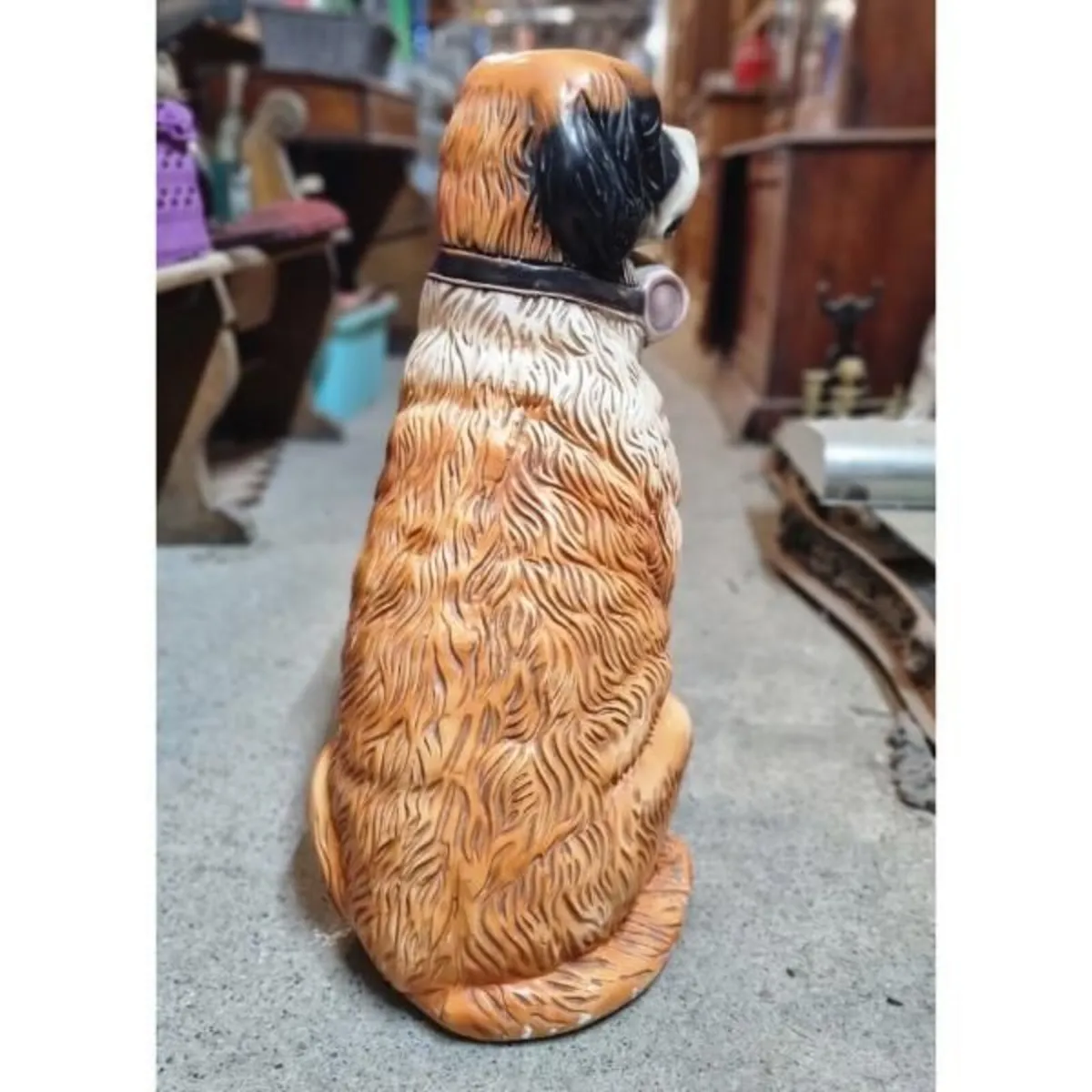 St Bernard Ceramic Floor Statue KAS1371 - Image 4