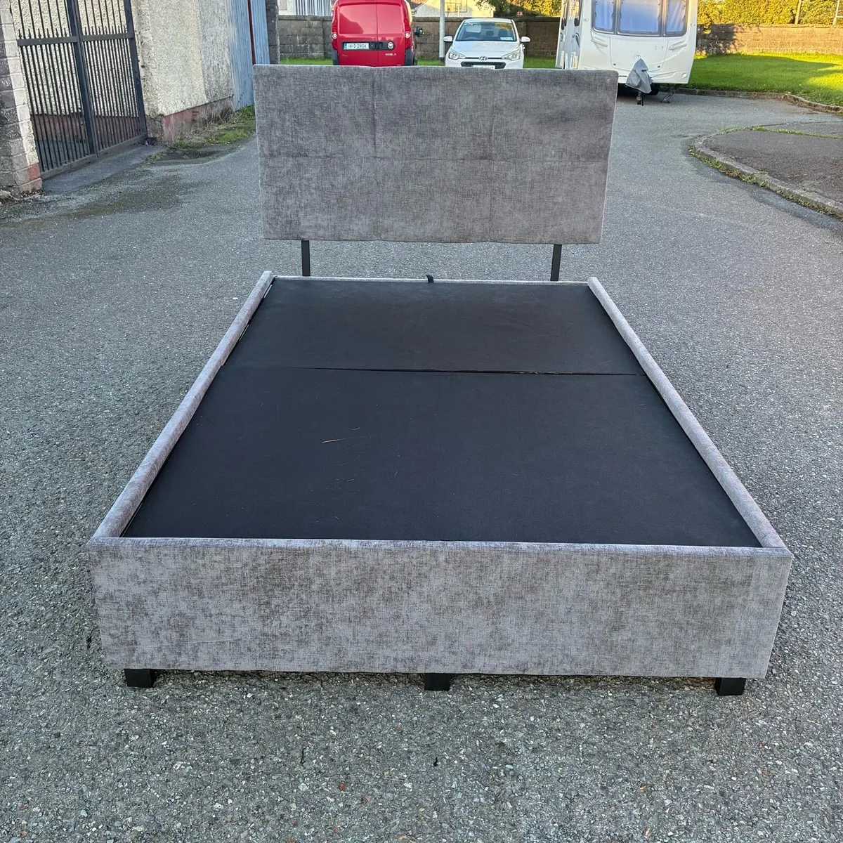 4ft Small Double Grey Bedframe with Mattress - Image 4
