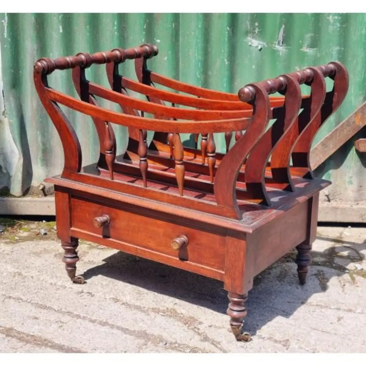 Antique Canterbury Magazine Rack KAS810 - Image 1