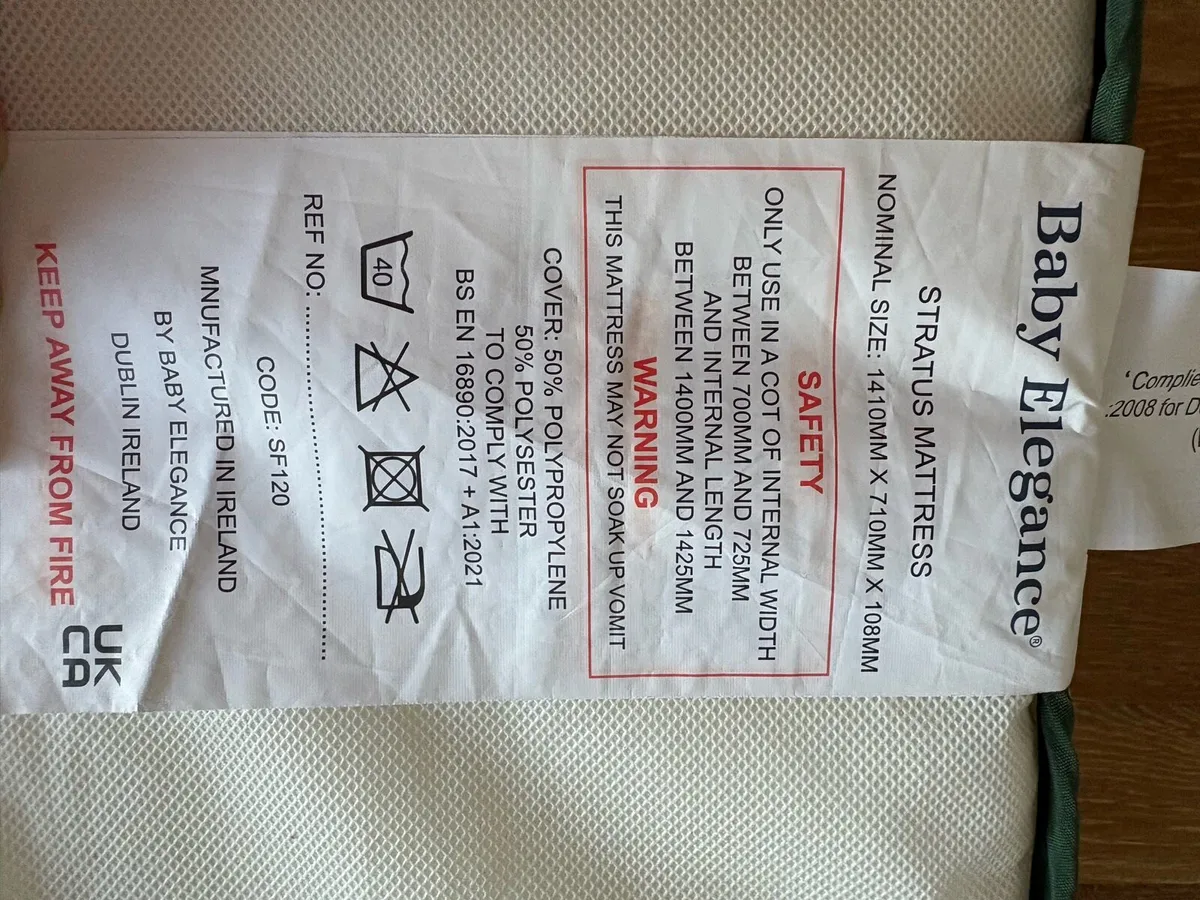 Pocket spring Mattress cot - bed size - Image 4