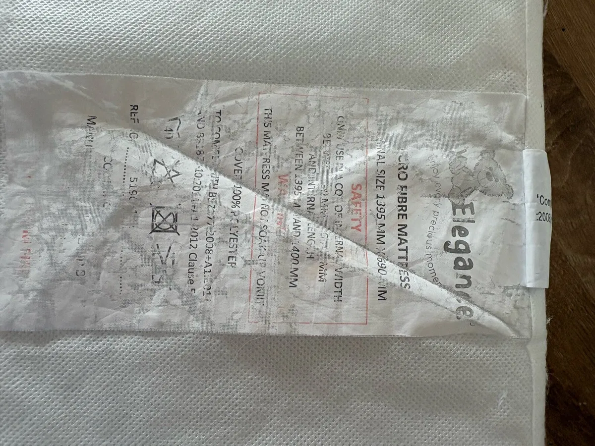 Foam mattress cot- bed size - Image 3