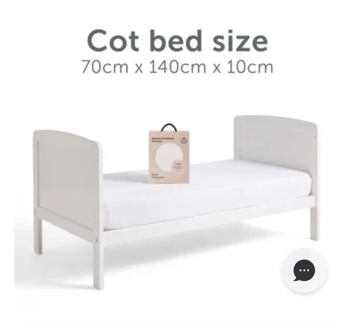 Foam mattress cot- bed size - Image 1