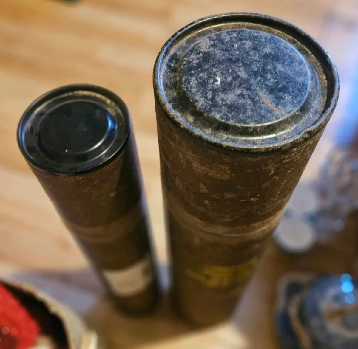 2 Cardboard Vintage Military Logistics Tubes - Image 2