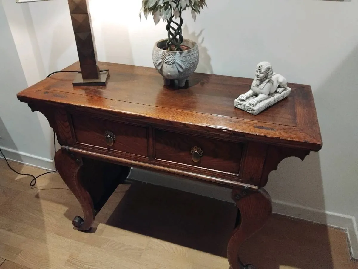 19th Century Chinese Elm Wood Altar Table - Image 1