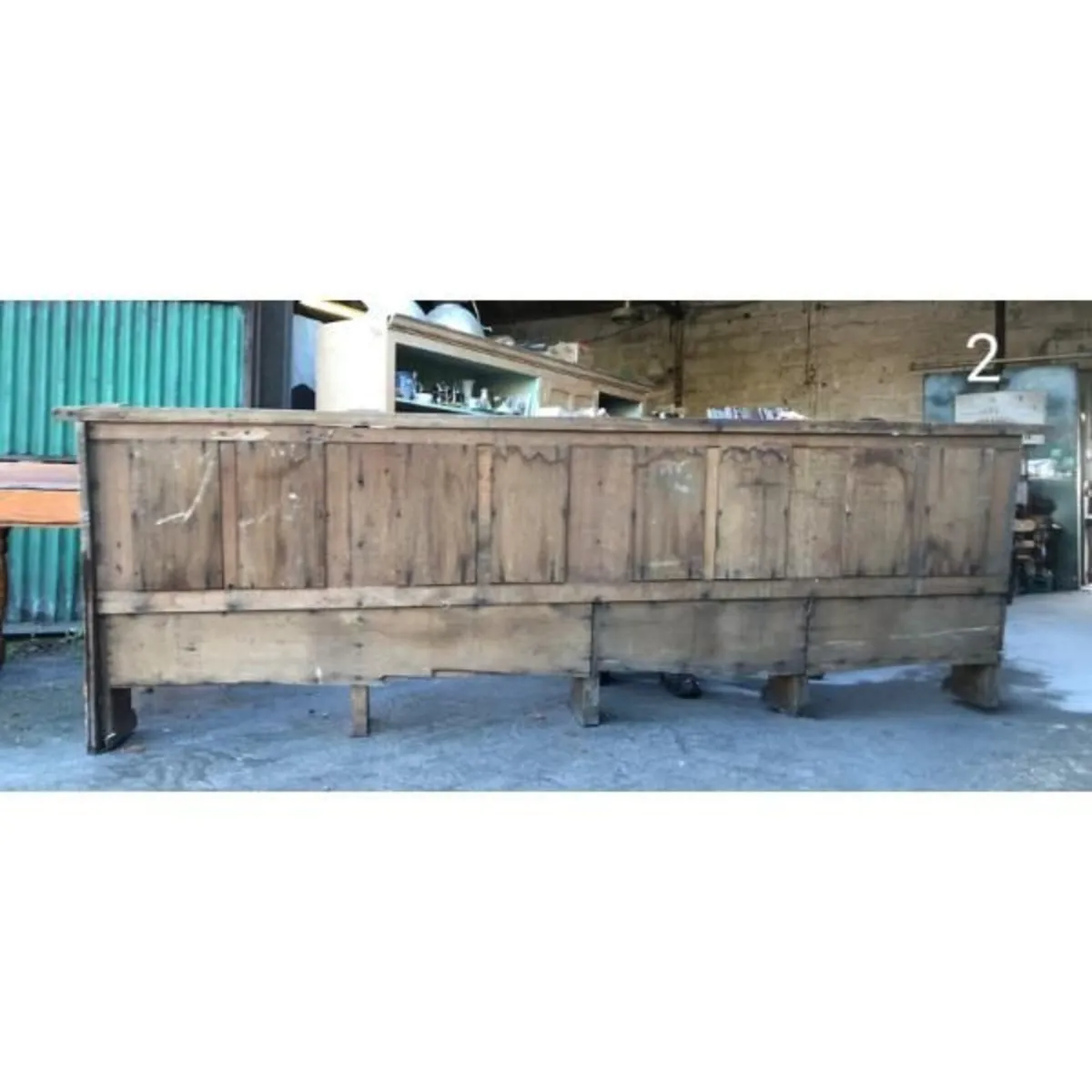 Four Seater Oak Pew – Folding Seats – 2 – KAS358 - Image 3