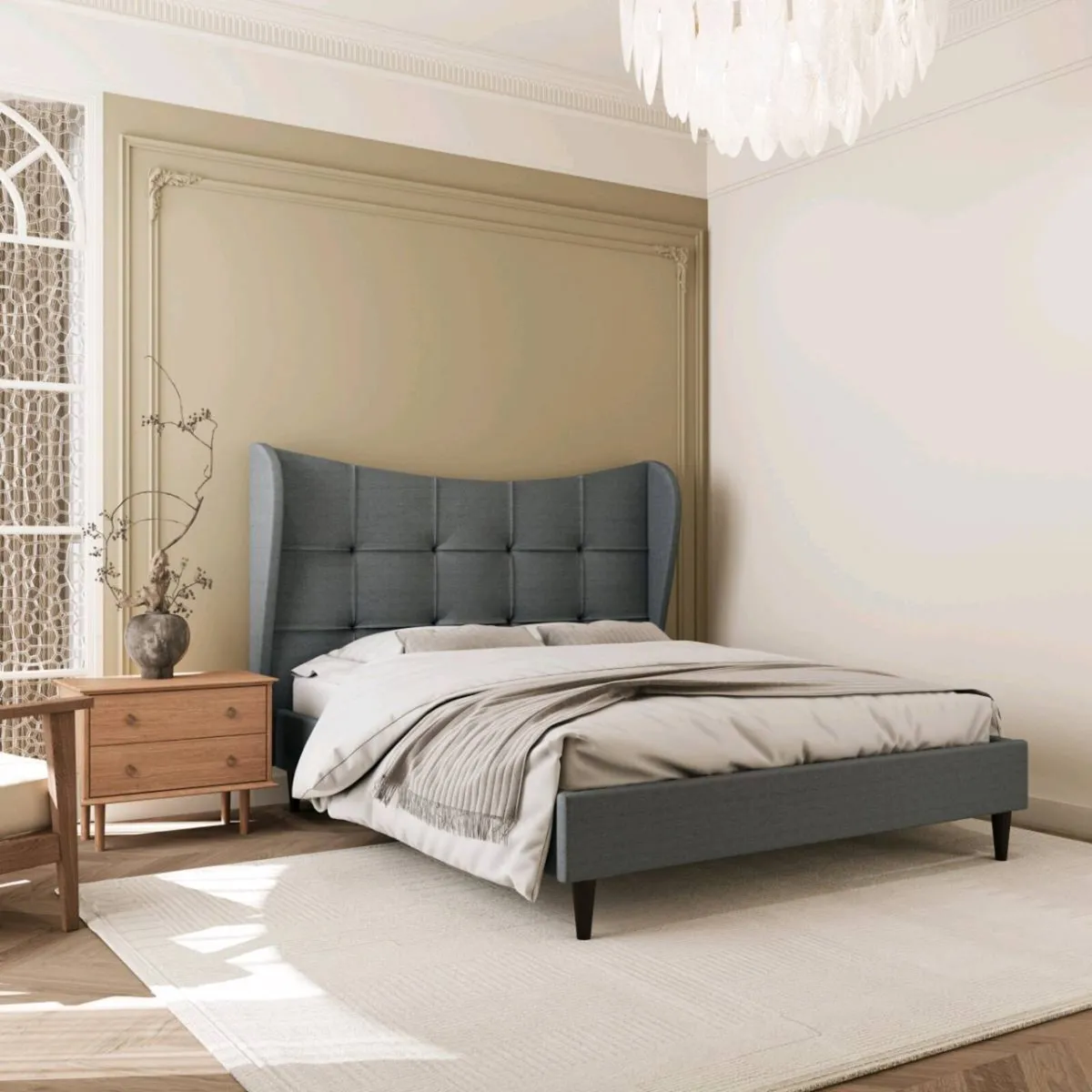 5ft Verona  bed frame grey