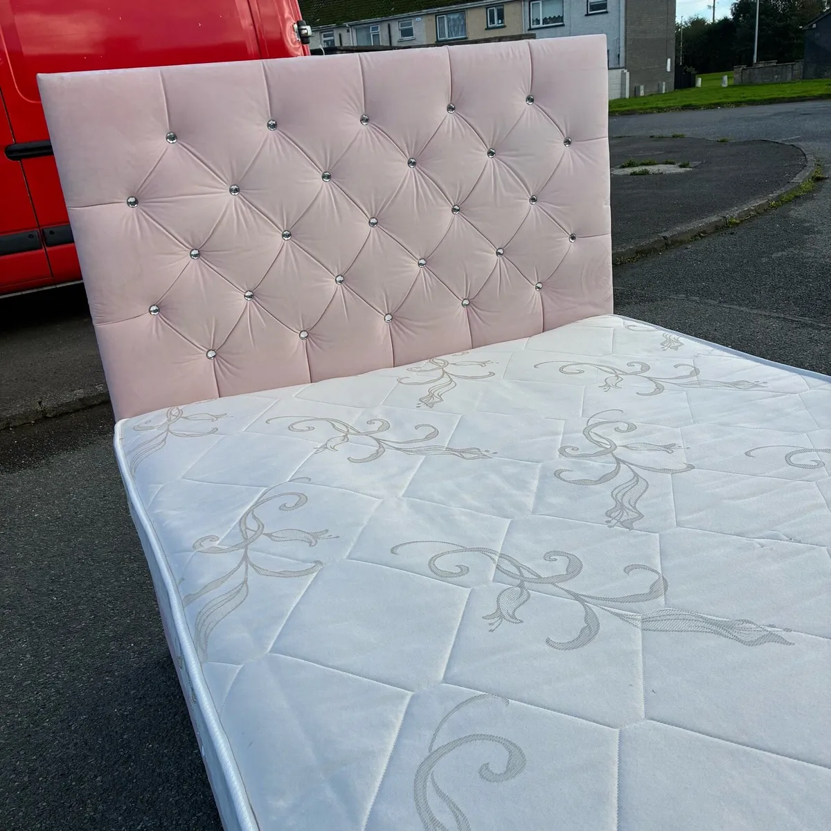 Lovely light Pink 💎 Double Bed with Mattress - Image 4