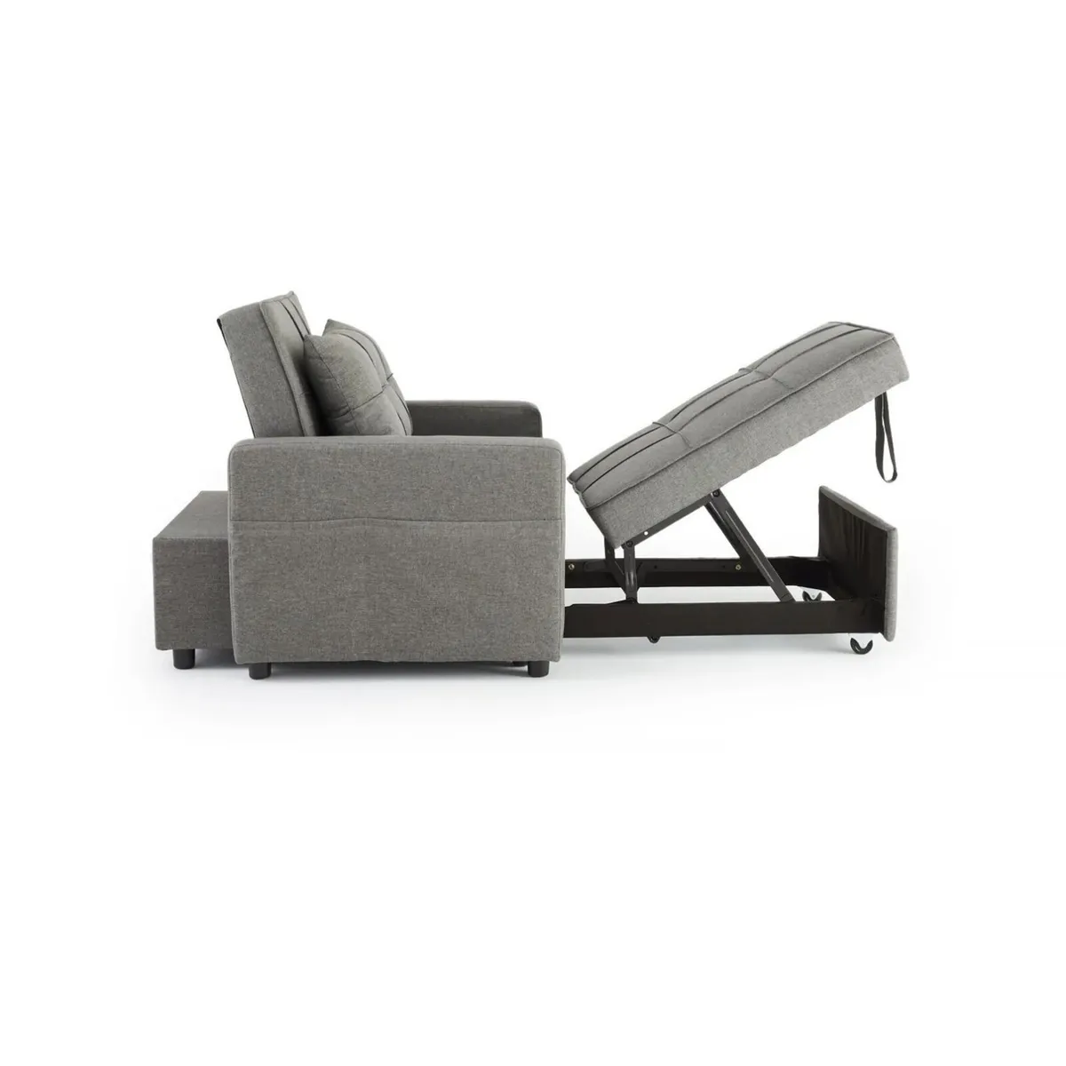 Grey 1 Seater Sofa Bed, Pabs - Image 3