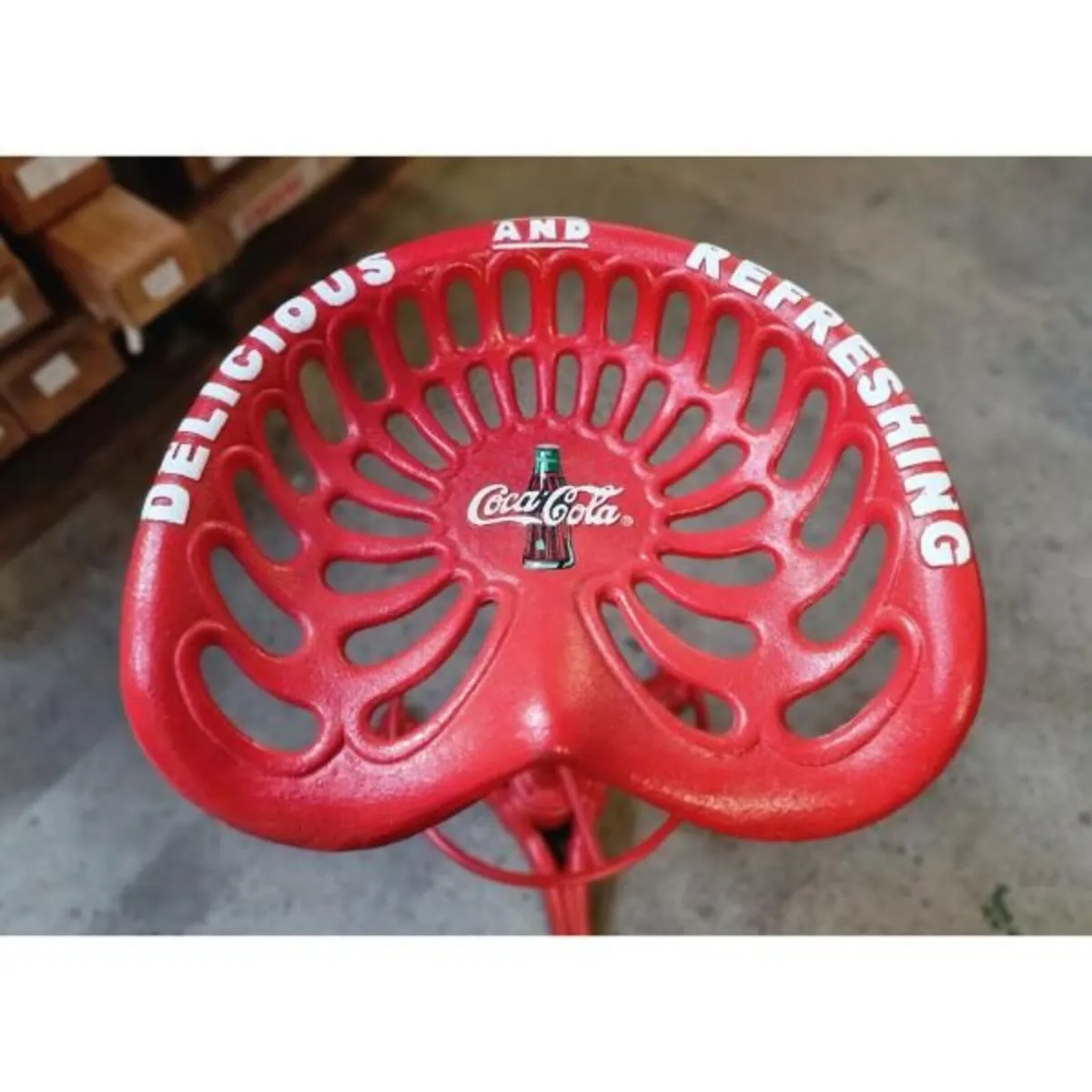 Coca Cola Tractor Seat Stool H274 - Image 2