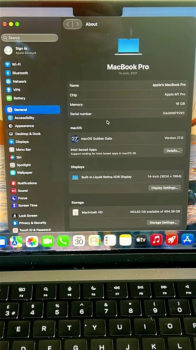 Apple Macbook Pro 14" (2021) M1 Pro 16/512GB 95%BH - Image 3