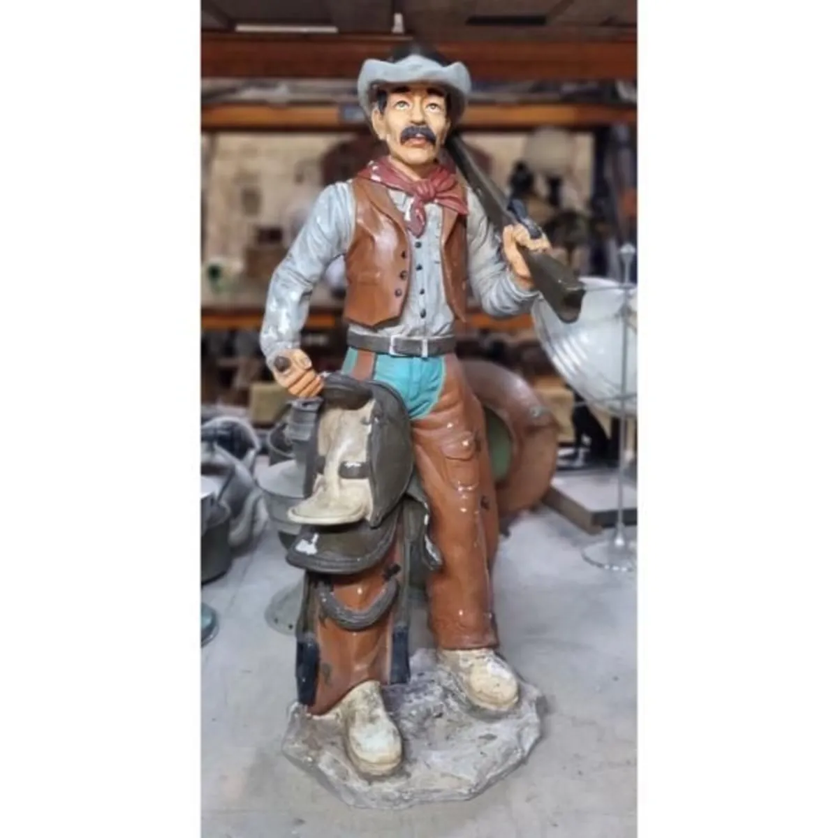 Cowboy Resin Statue KAS1377 - Image 1