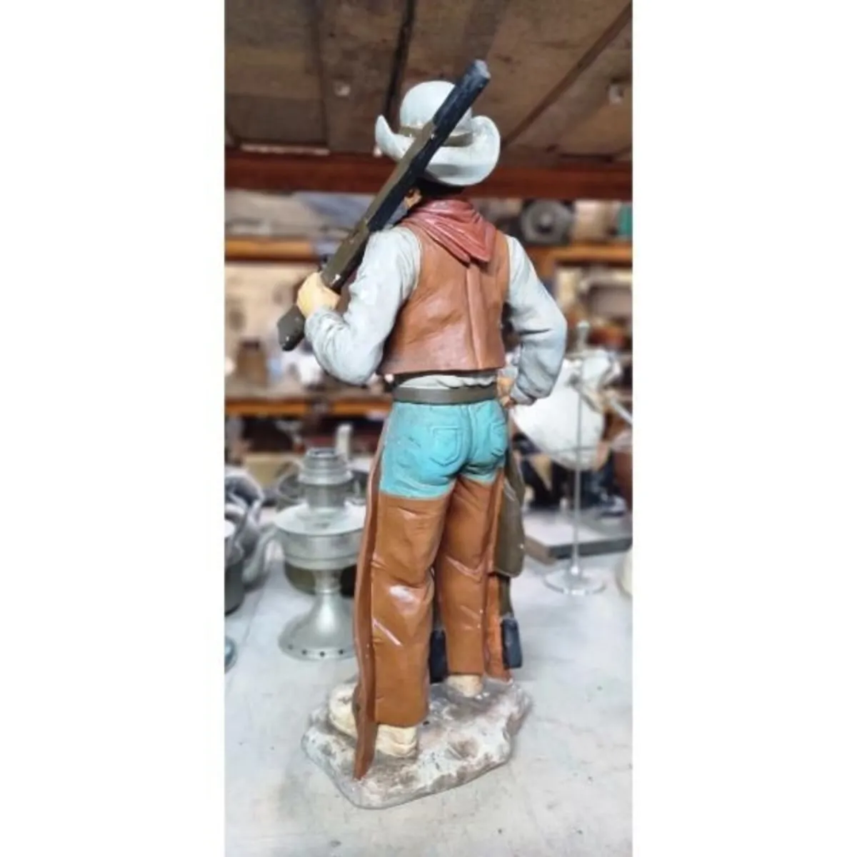Cowboy Resin Statue KAS1377 - Image 3