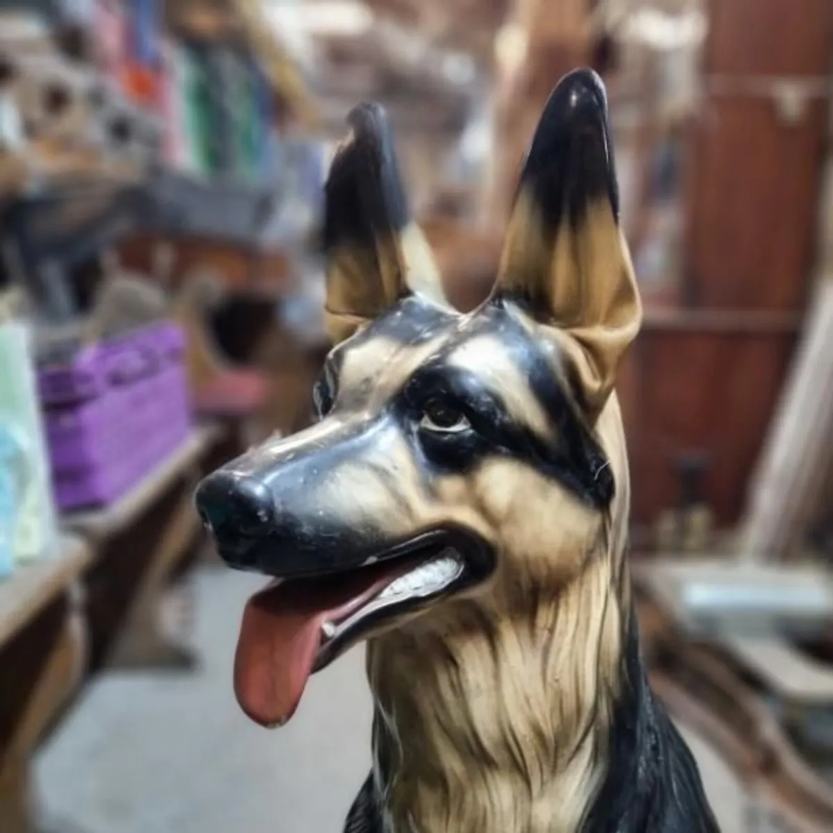 German Shepherd Ceramic Floor Statue KAS1373 - Image 2
