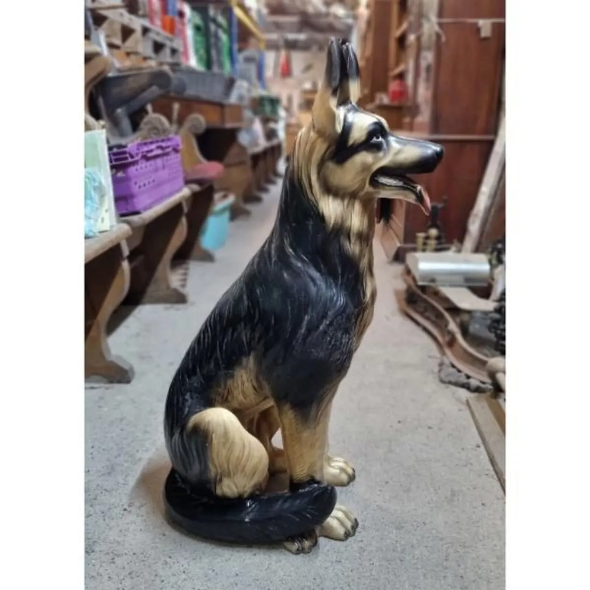 German Shepherd Ceramic Floor Statue KAS1373 - Image 3
