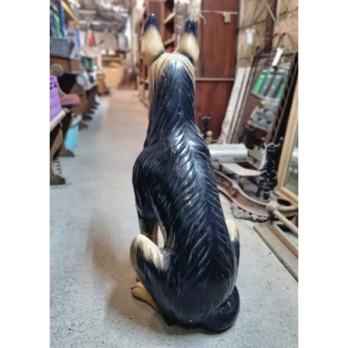 German Shepherd Ceramic Floor Statue KAS1373 - Image 4