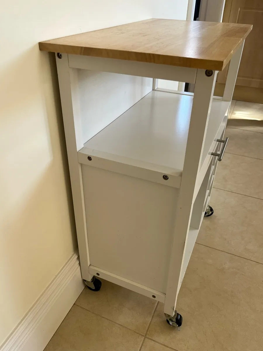 Rolling Table with Bottle Storage - Image 4