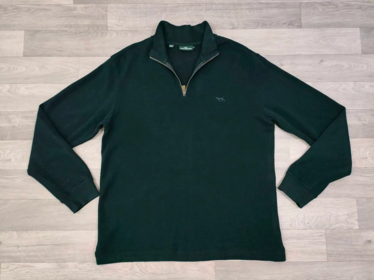 Rodd & Gunn Half Zip Cotton Jumper Mens L/XL - Image 1