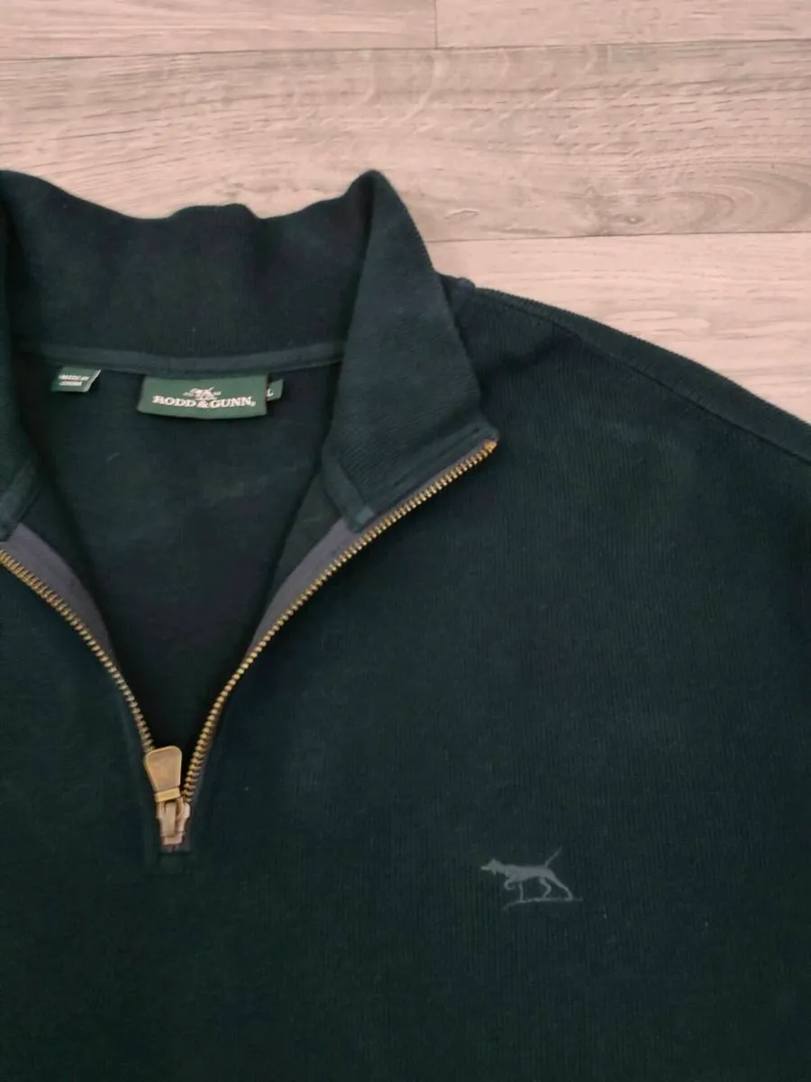 Rodd & Gunn Half Zip Cotton Jumper Mens L/XL - Image 3