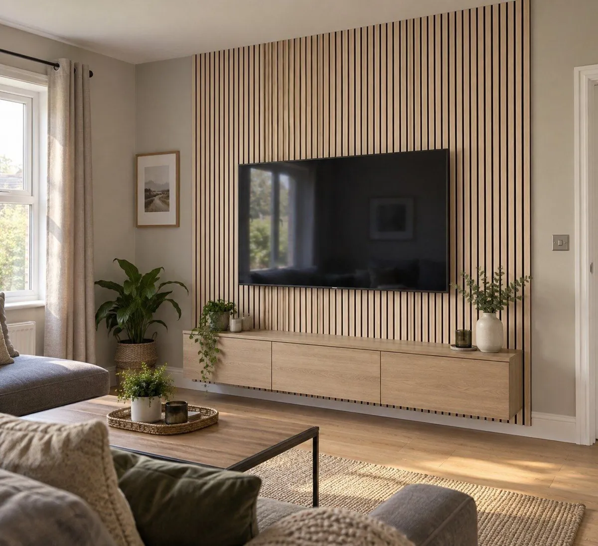 Decorative Felt Back Slat Wall Panels - Image 3