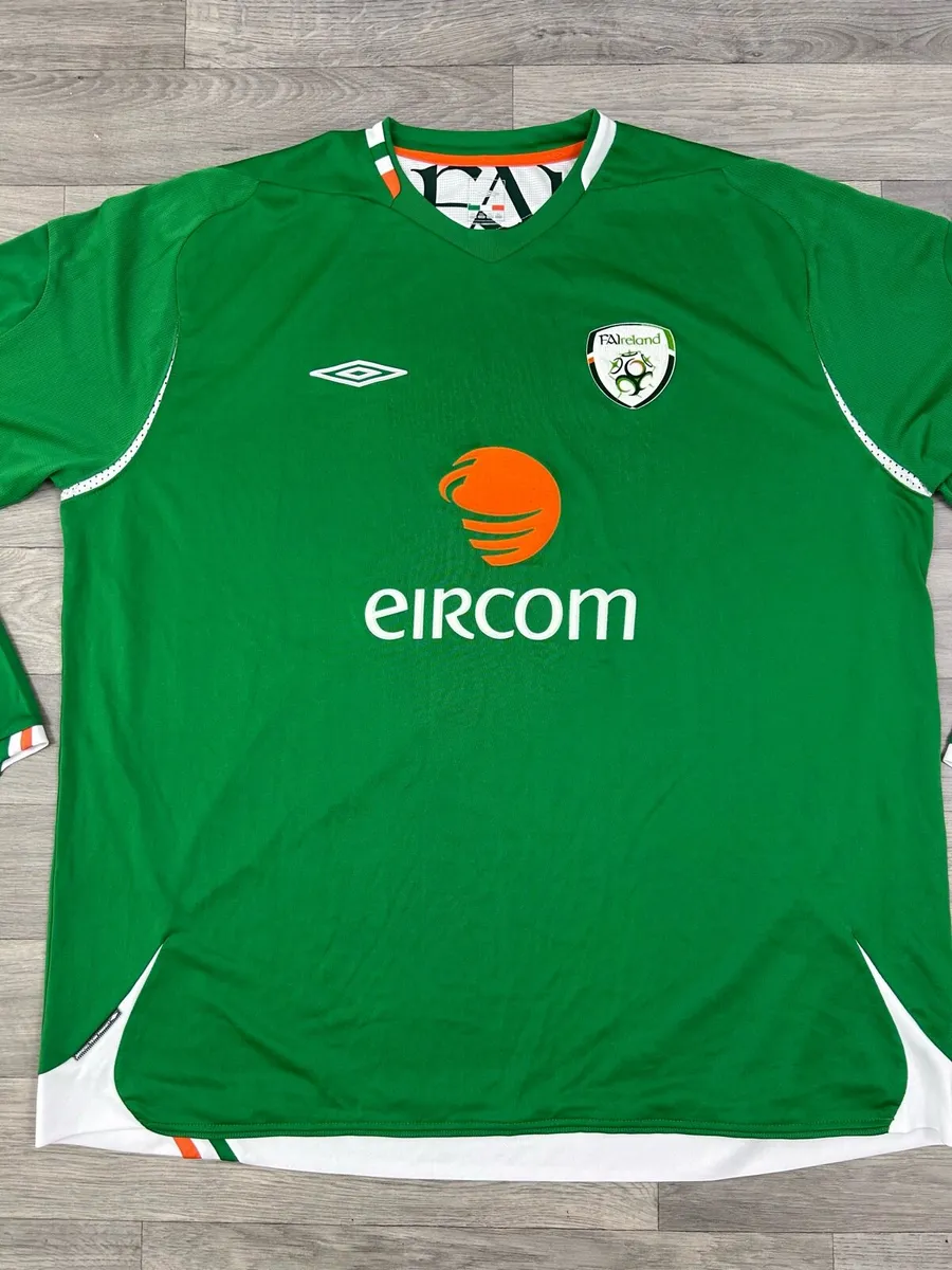 Vintage 2006 Ireland Long Sleeve Home Jersey 3XL - Image 2